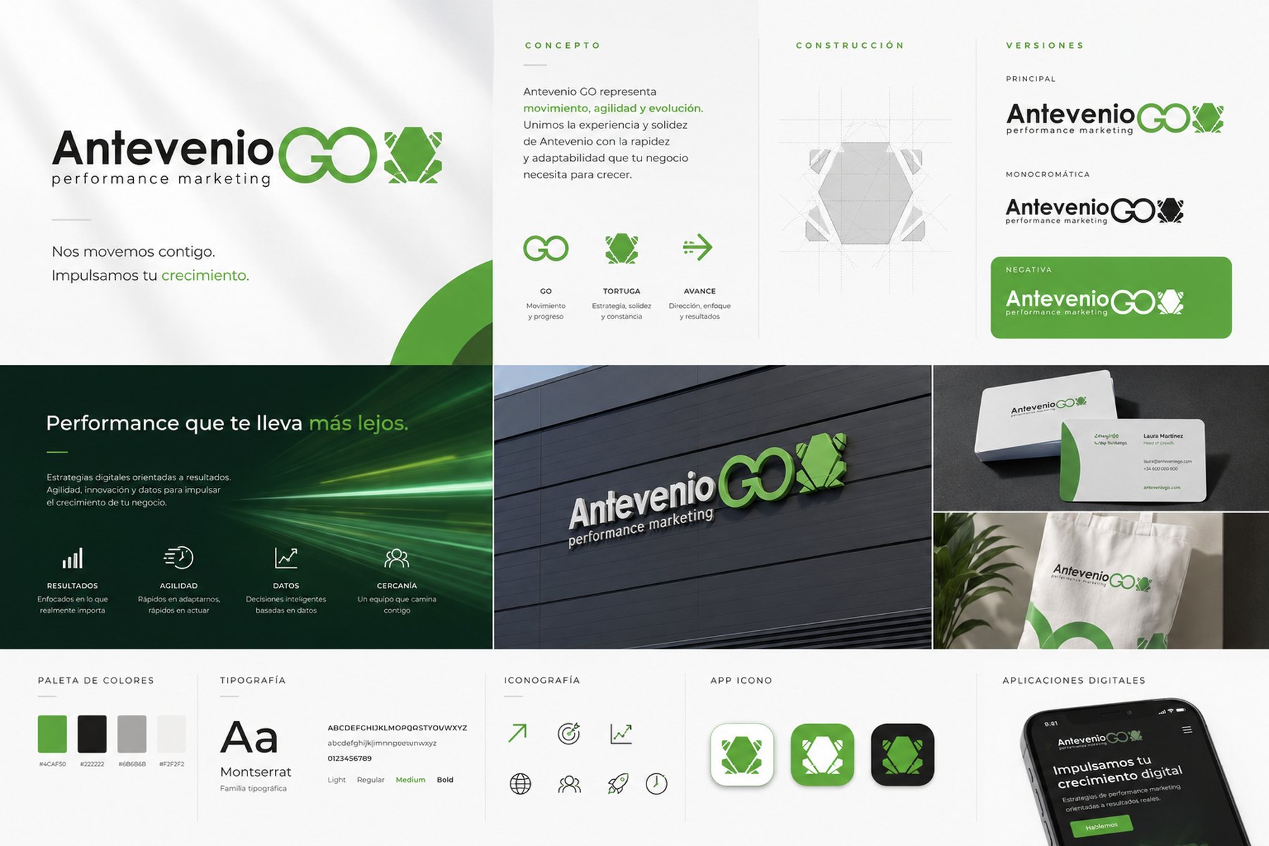 Logotipo de Antevenio Go y claim de marca sobre fondo claro